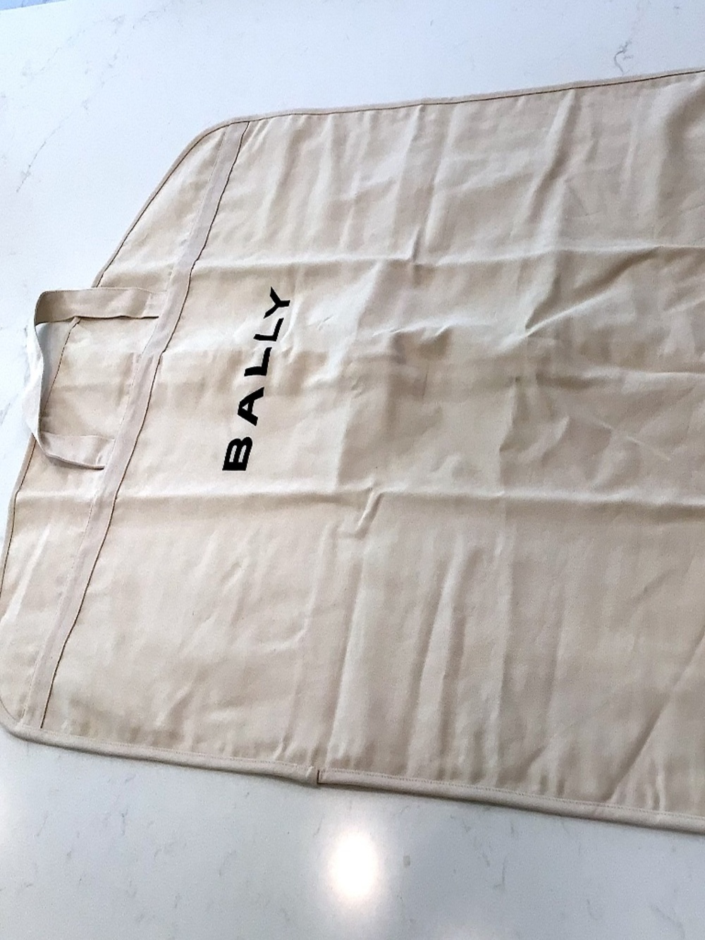 Brand New Bally Garment Bag Fabric Cream White Color with Handles for Travel Sto
